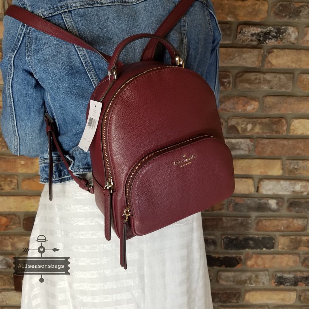 Kate Spade MEDIUM Jackson Backpack CHERRYWOOD New - Picture 2 of 14